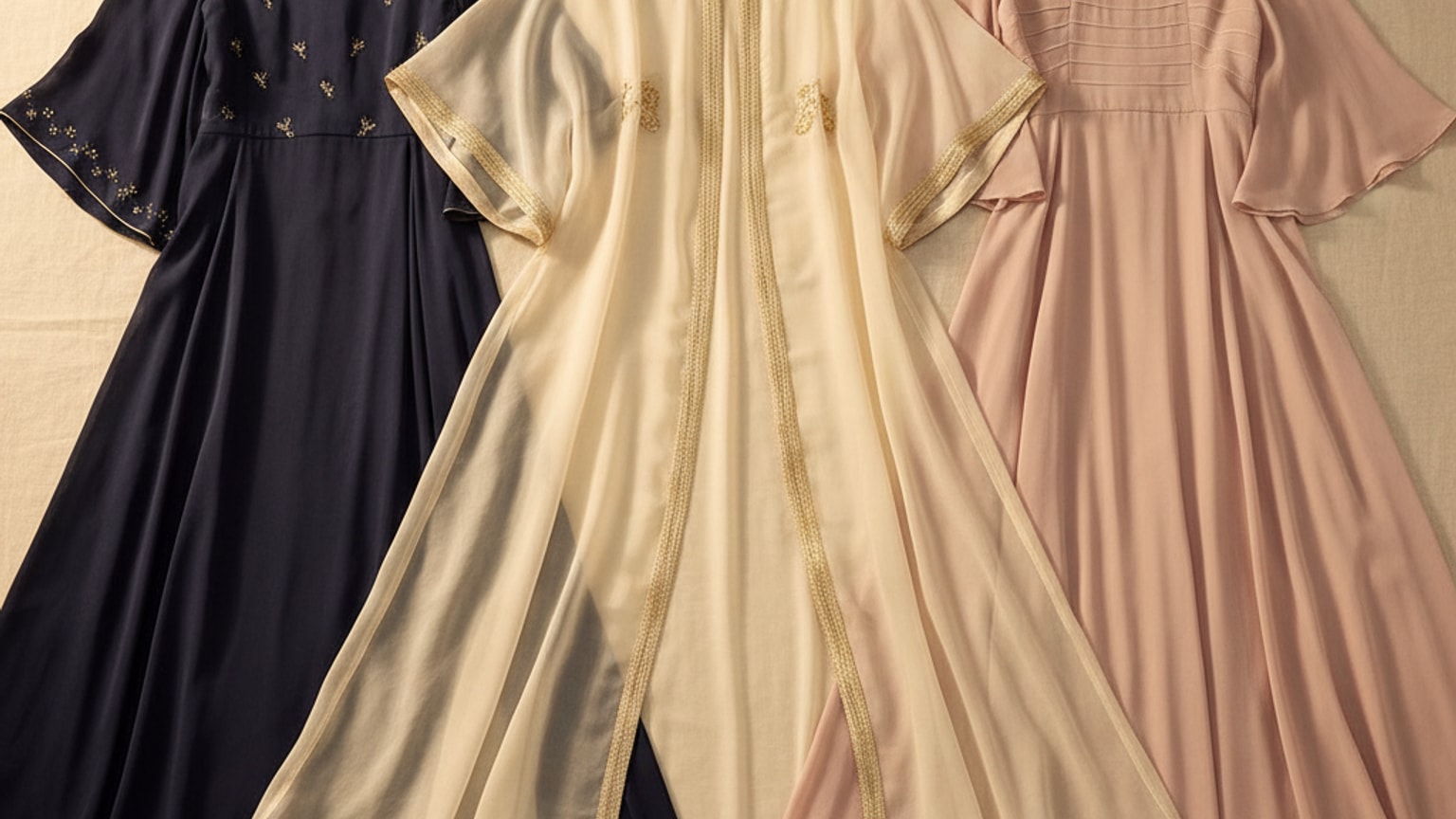 Darra, bisht and jalabiya — three Gulf garments side by side
