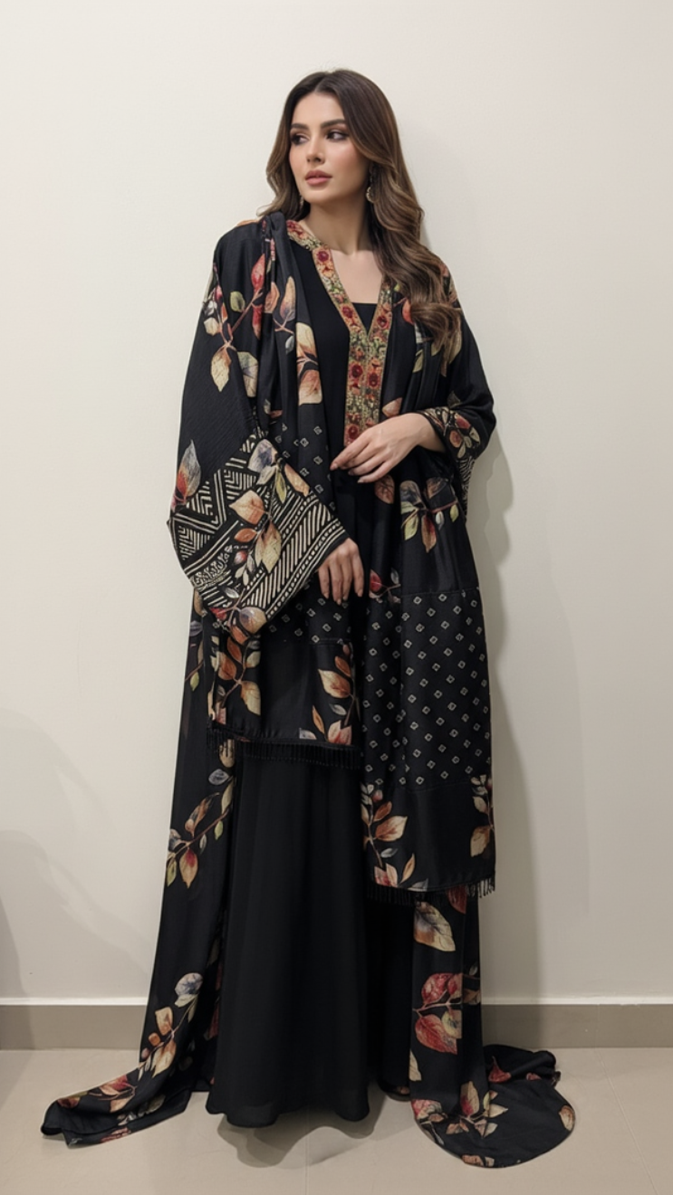 A80 – Ghazal Velvet 2-Piece Set – A80 – غزال مخمل طقم ٢ قطع – Khaleeji bisht set طقم بشت خليجي فاخر back منظر خلفي