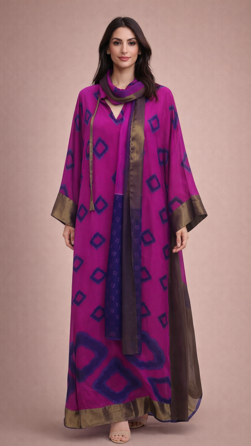 A101 – Bahar Silk Daraa – A101 – بحر حرير درّاعة – Khaleeji daraa درّاعة خليجية فاخرة styled لوك