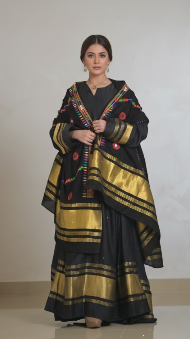 A72 – Bahar Silk Daraa 2-Piece Set – A72 – بحر حرير طقم ٢ قطع درّاعة – Khaleeji daraa درّاعة خليجية فاخرة view 5