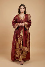 A97 – Yaqut Emerald Daraa 2-Piece Set – A97 – ياقوت زمرد طقم درّاعة قطعتين – Khaleeji daraa درّاعة خليجية فاخرة back منظر خلفي