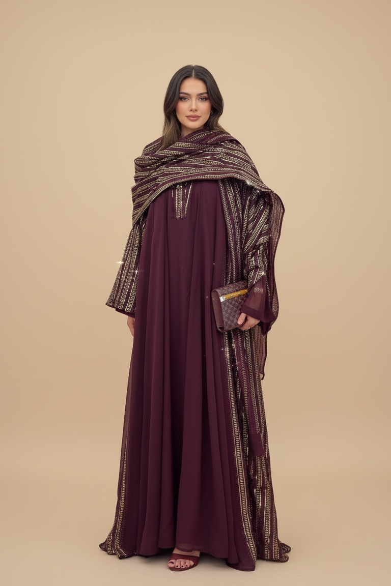 A54 – طقم ‏ ‏عنابي  قطعتين 