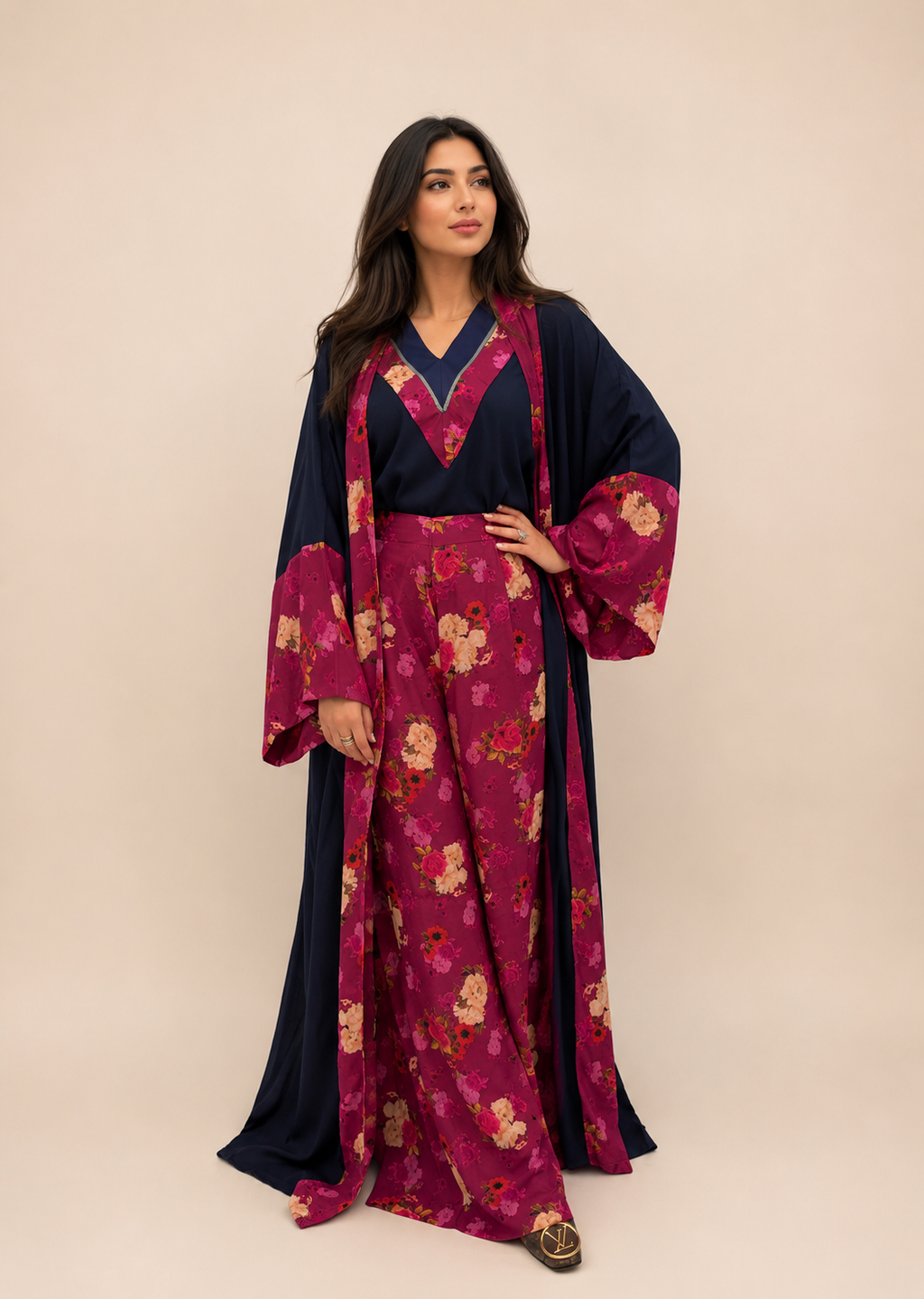 A170 – Warda Bisht, Blouse & Pants 3-Piece Set
