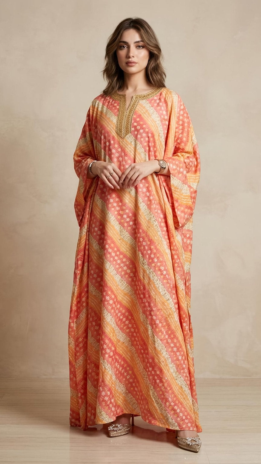 A141 – Shams Daraa 2-Piece Set — Coral