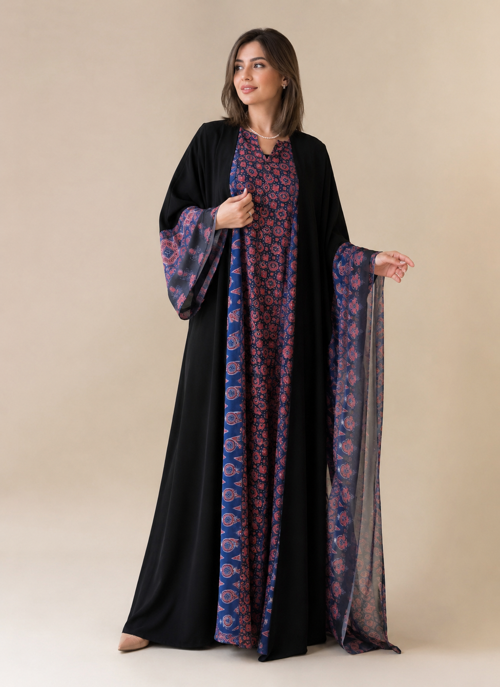 A136 – Mosaic Bisht 3-Piece Set
