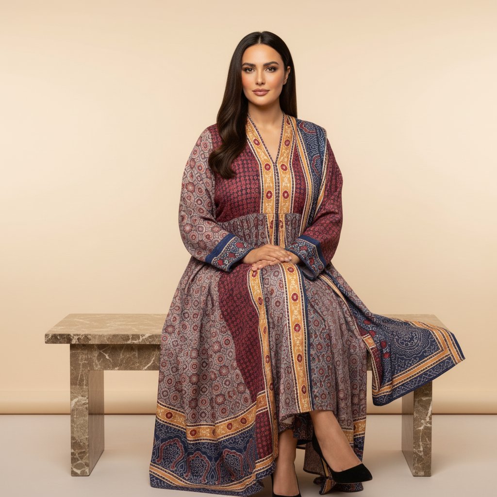 Caftan Sultana Printed – Atelier Blue Marine — Atelier Blue Marine