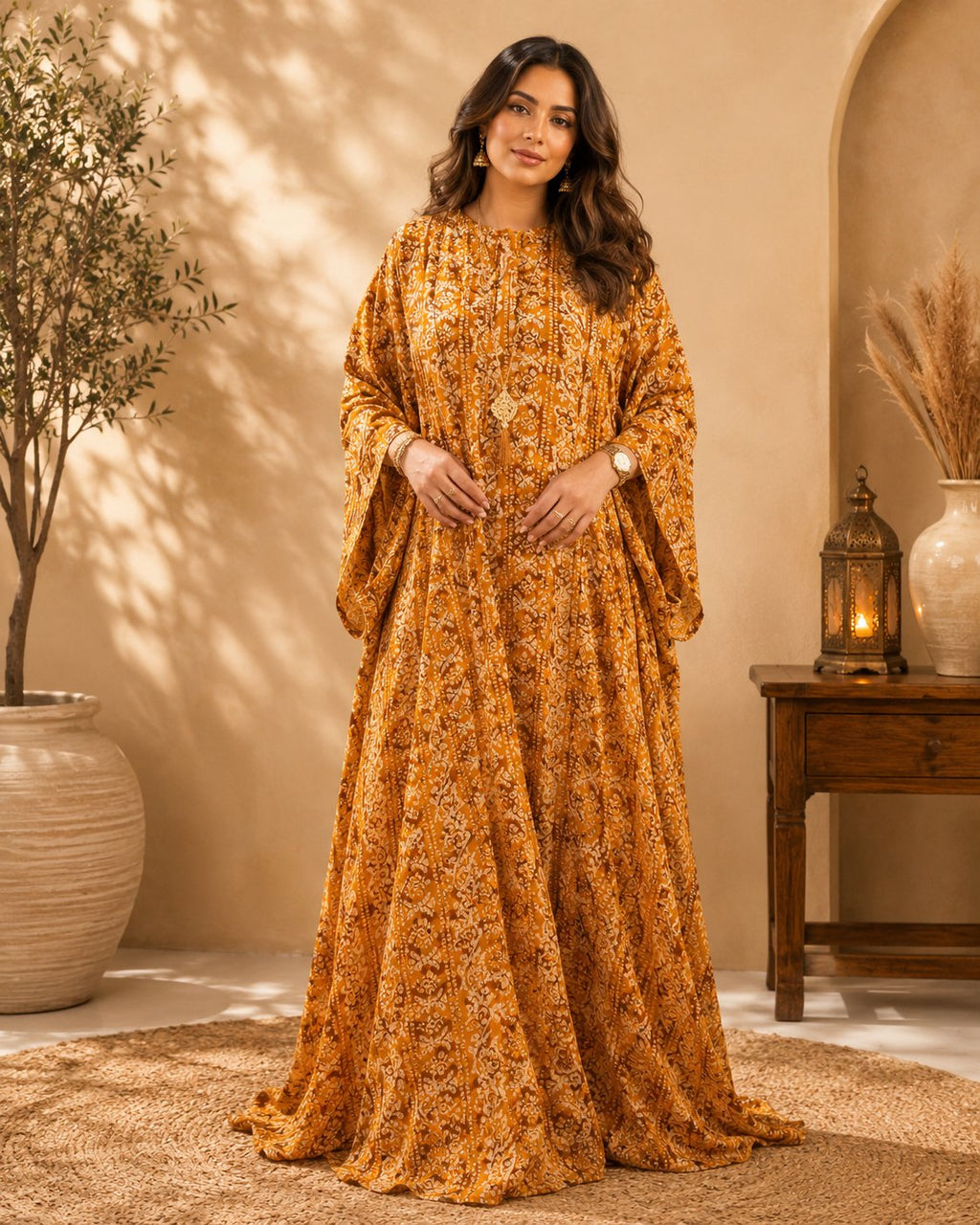 Suhayla Patterned Bisht Set – Atelier Blue Marine — Atelier Blue Marine
