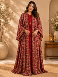 Bisht Set Faten – Red Pattern, Atelier Blue Marine — Atelier Blue Marine