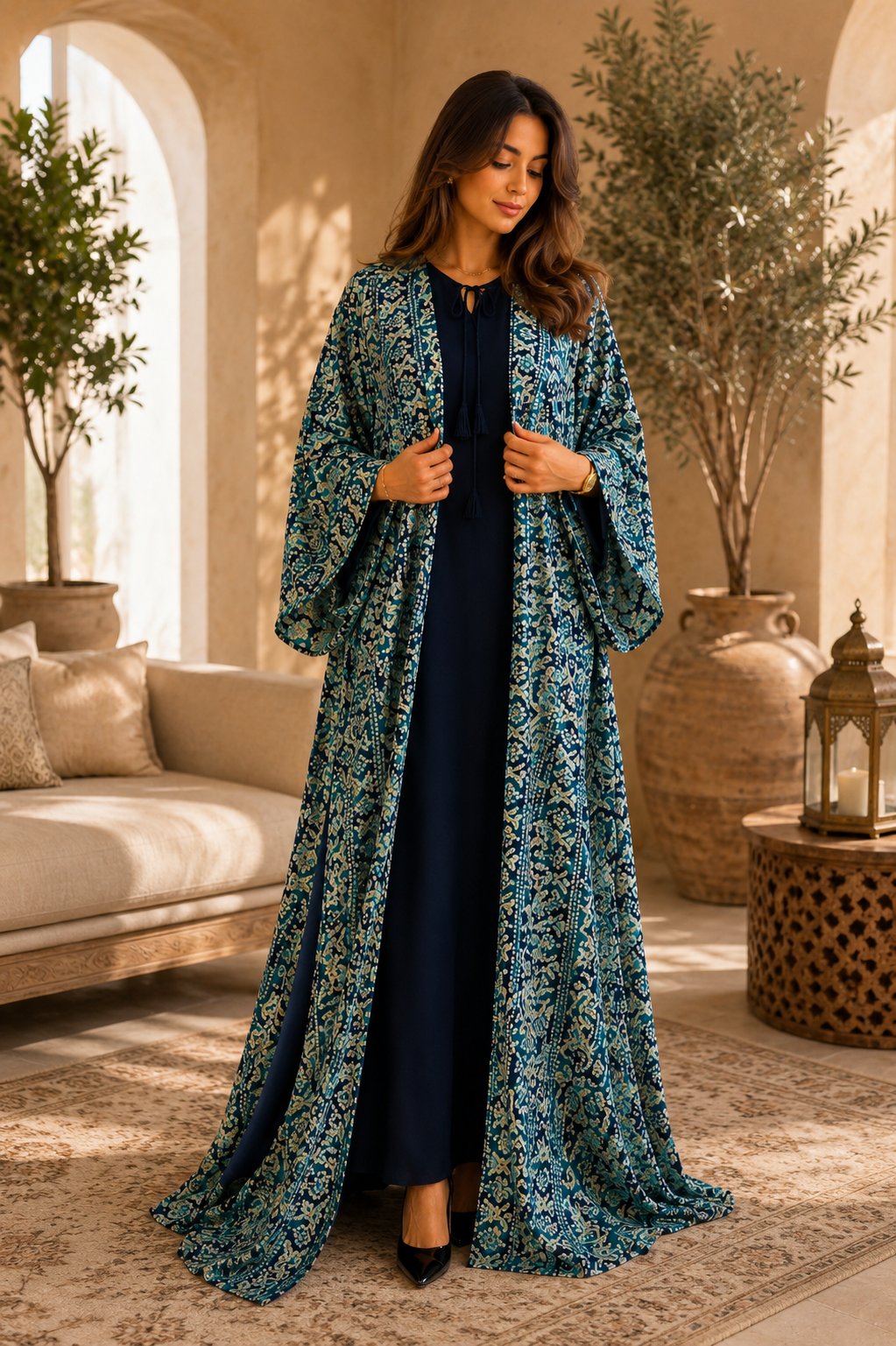 Bisht Set Mira – Patterned Design, Atelier Blue Marine — Atelier Blue Marine