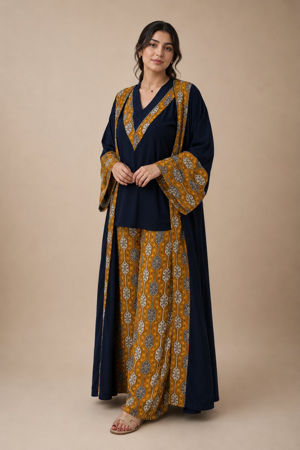Bisht Set Rawan – Navy and Purple, Atelier Blue Marine — Atelier Blue Marine