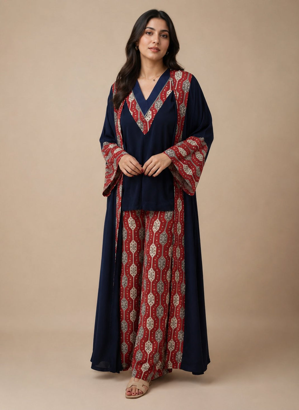Bisht Set Rawan – Navy and Purple, Atelier Blue Marine — Atelier Blue Marine