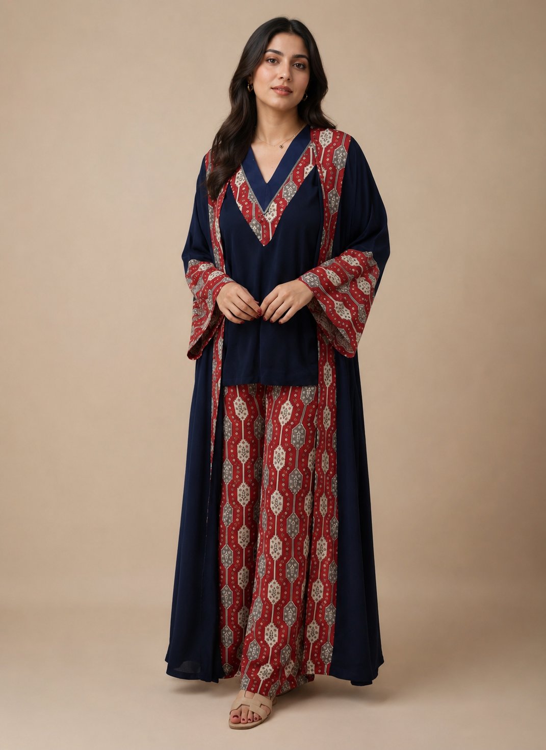 Bisht Set Rawan – Navy and Purple, Atelier Blue Marine — Atelier Blue Marine