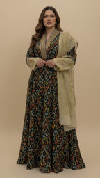 A66 – Falak Printed Daraa 2-Piece Set