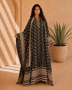 A183 – Badriya Daraa 2-Piece Set – Black – A183 – طقم درّاعة بدرية (قطعتين)
