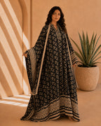 A183 – Badriya Daraa 2-Piece Set – Black – A183 – طقم درّاعة بدرية (قطعتين)