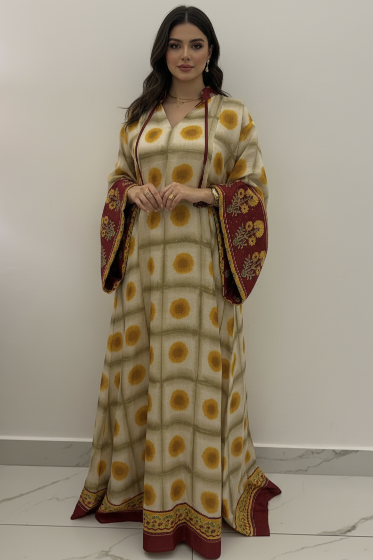 A65 – Marjan 3-Piece Set – A65 – مرجان طقم ٣ قطع – Khaleeji daraa درّاعة خليجية فاخرة detail تفاصيل