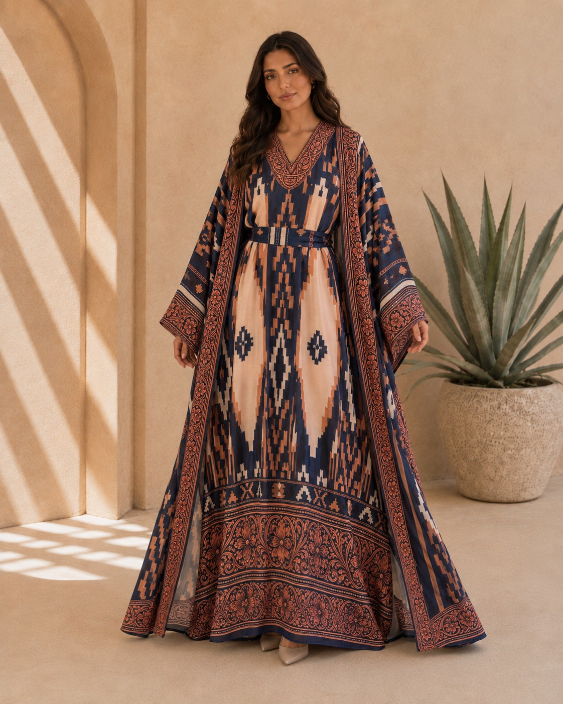 A181 – Wasmiya 4-Piece Bisht Set – Navy – A181 – وسمية طقم بشت ٤ قطع