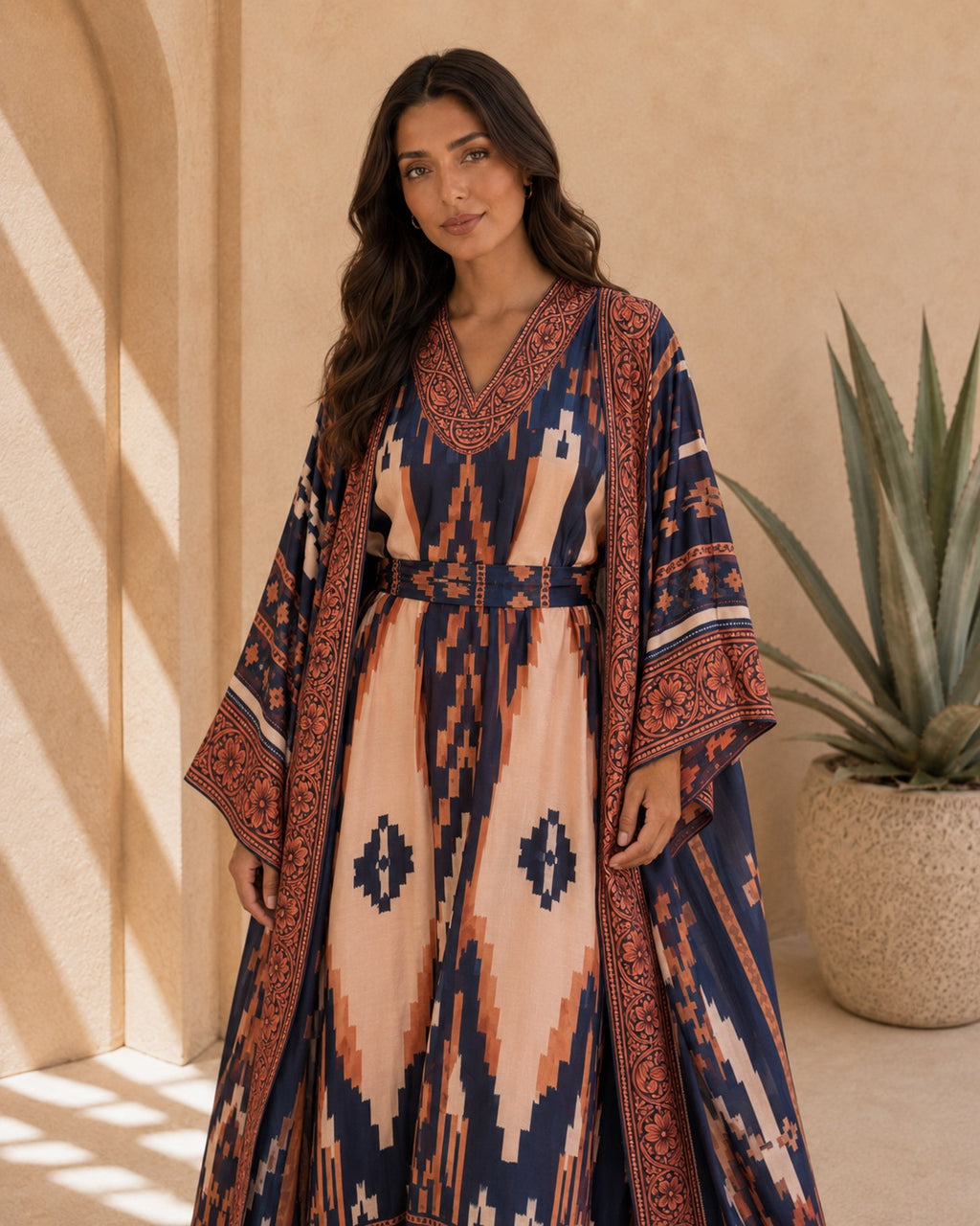 A181 – Wasmiya 4-Piece Bisht Set – Navy – A181 – وسمية طقم بشت ٤ قطع