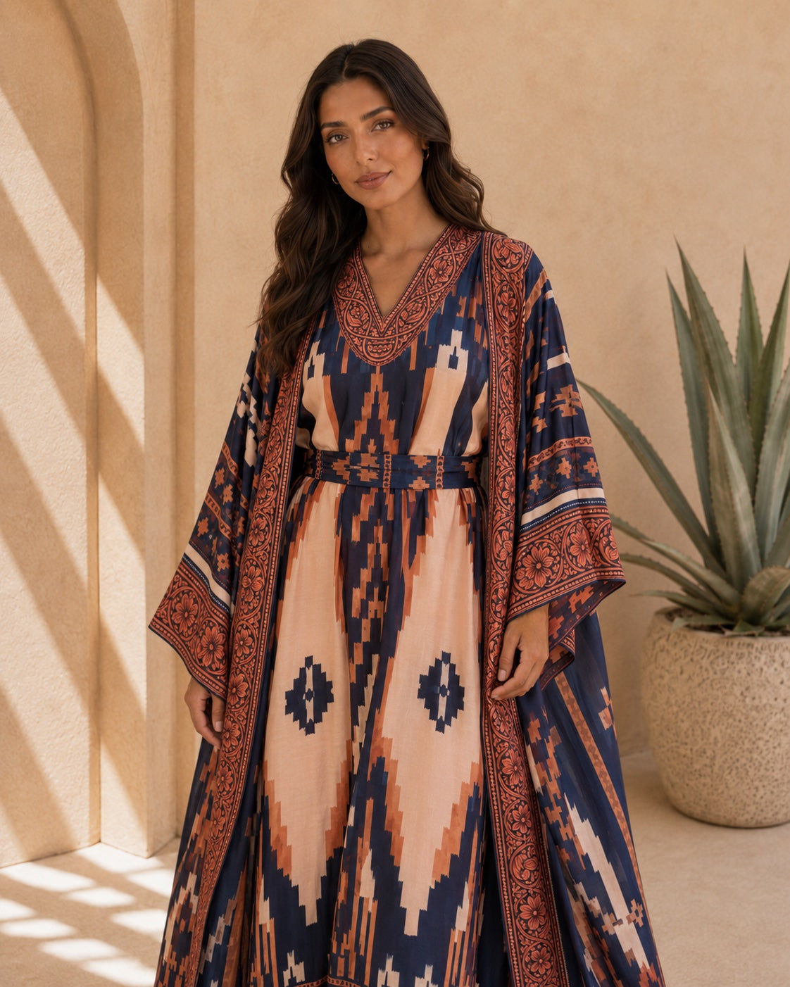 A181 – Wasmiya 4-Piece Bisht Set – Navy – A181 – وسمية طقم بشت ٤ قطع