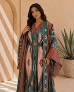 A181 – Wasmiya 4-Piece Bisht Set – Teal – A181 – وسمية طقم بشت ٤ قطع