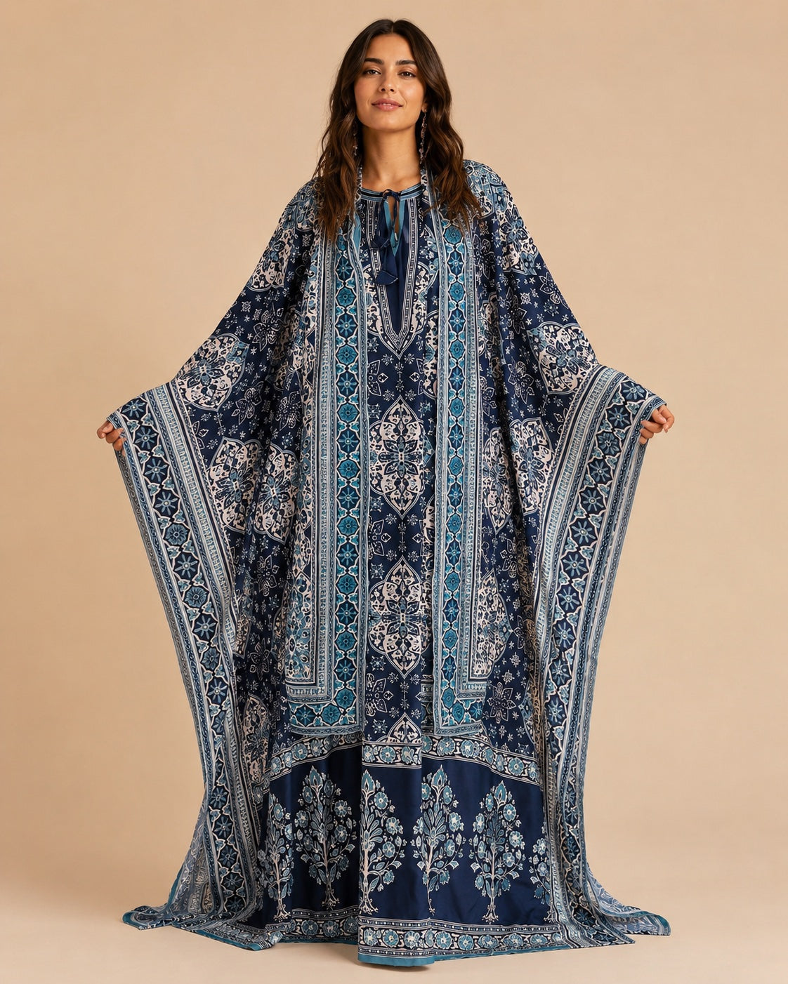 A178 – Shaikha Daraa 2-Piece Set – Navy – A178 – طقم درّاعة شيخة (قطعتين)