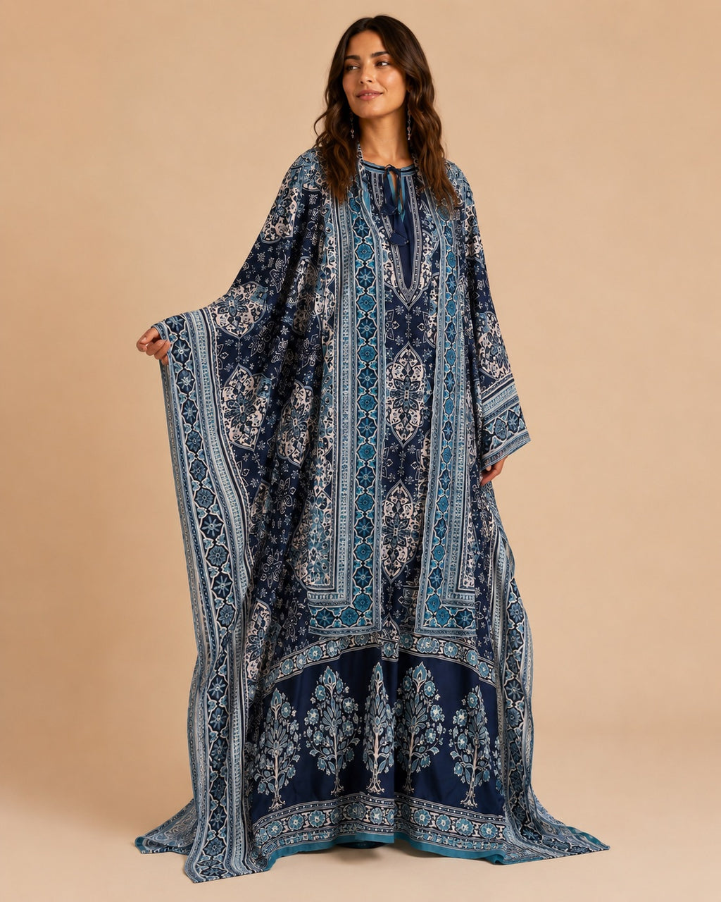 A178 – Shaikha Daraa 2-Piece Set – Navy – A178 – طقم درّاعة شيخة (قطعتين)