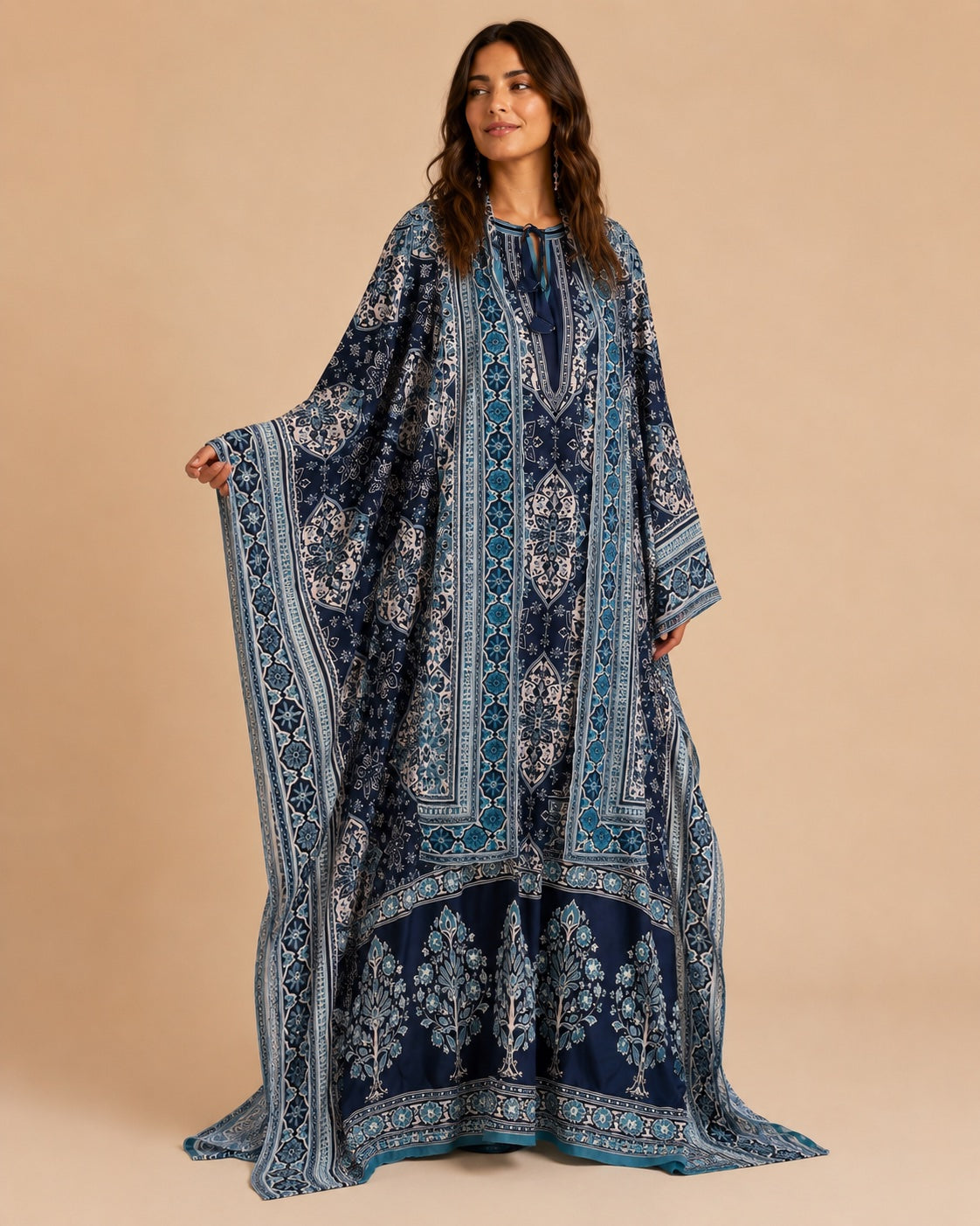 A178 – Shaikha Daraa 2-Piece Set – Navy – A178 – طقم درّاعة شيخة (قطعتين)