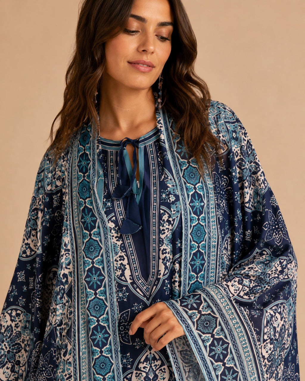 A178 – Shaikha Daraa 2-Piece Set – Navy – A178 – طقم درّاعة شيخة (قطعتين)