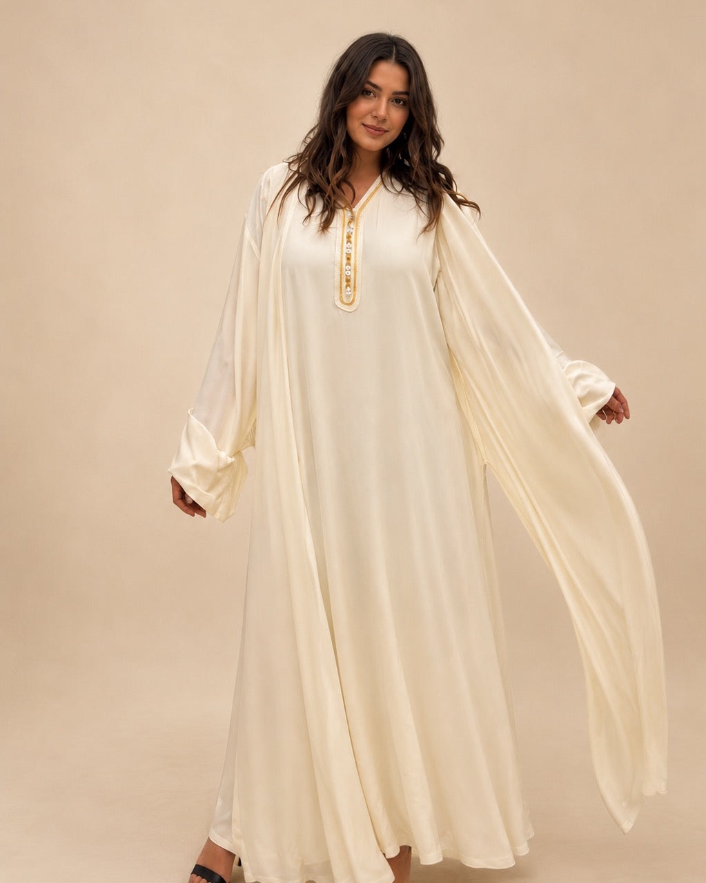 A184 – Fajr Daraa 2-Piece Set – Ivory – A184 – طقم درّاعة فجر (قطعتين)