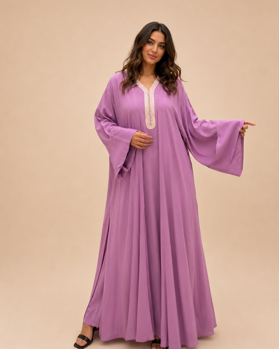 A184 – Fajr Daraa 2-Piece Set – Lilac – A184 – طقم درّاعة فجر (قطعتين)